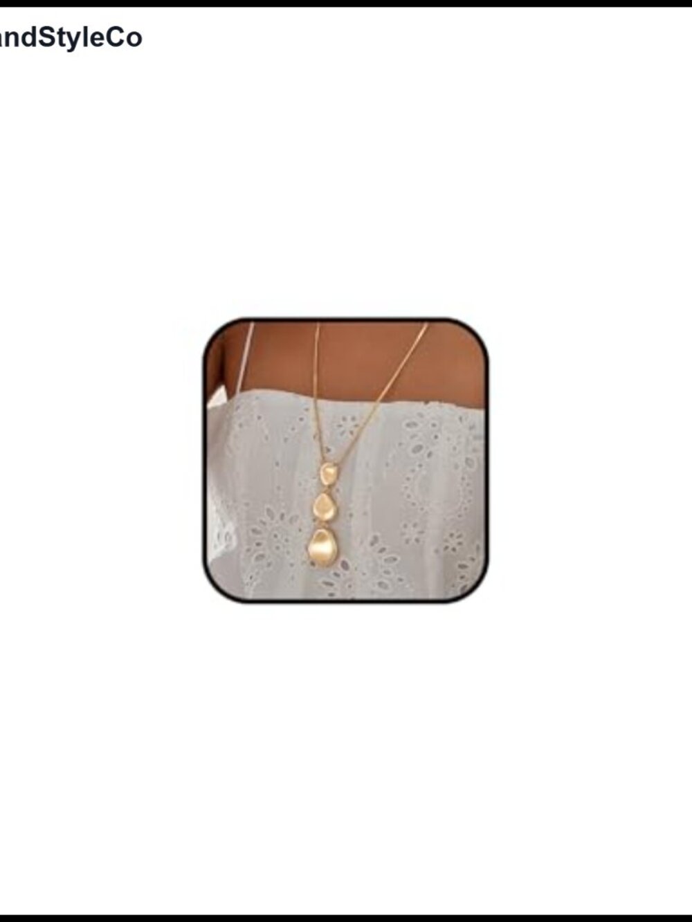 14k Gold Plated Long Pendant Necklace Chunky Large Statement Jewelry for Women